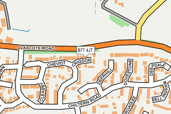 B77 4JT map - OS OpenMap – Local (Ordnance Survey)