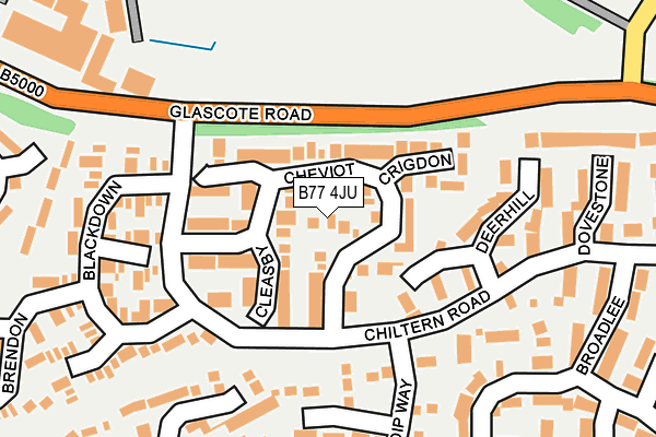 B77 4JU map - OS OpenMap – Local (Ordnance Survey)