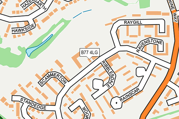 B77 4LG map - OS OpenMap – Local (Ordnance Survey)