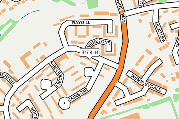 B77 4LH map - OS OpenMap – Local (Ordnance Survey)