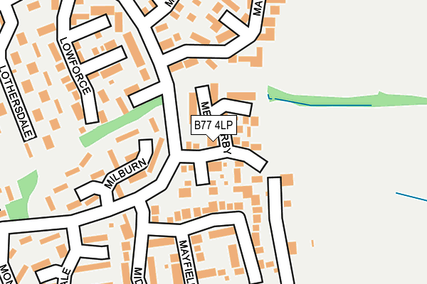 B77 4LP map - OS OpenMap – Local (Ordnance Survey)