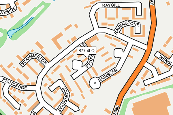 B77 4LQ map - OS OpenMap – Local (Ordnance Survey)