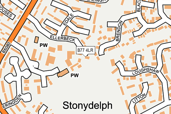 B77 4LR map - OS OpenMap – Local (Ordnance Survey)