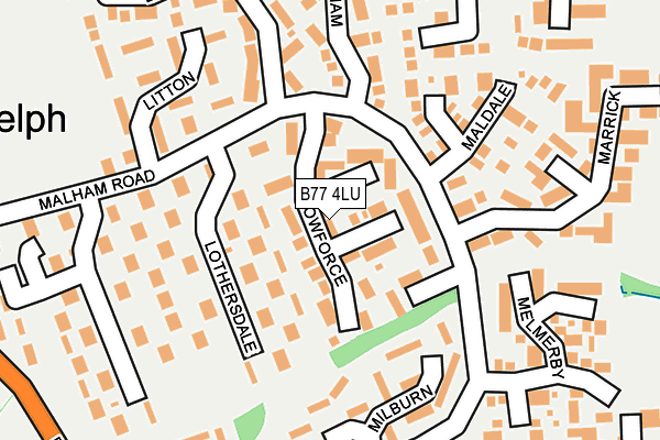 B77 4LU map - OS OpenMap – Local (Ordnance Survey)