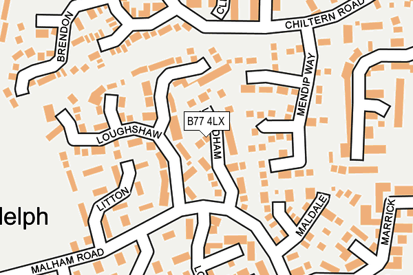 B77 4LX map - OS OpenMap – Local (Ordnance Survey)