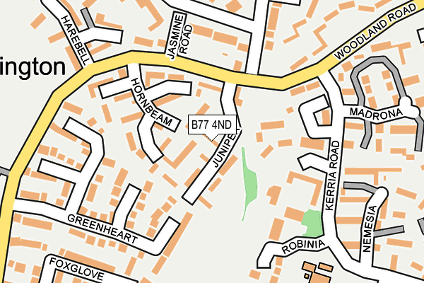 B77 4ND map - OS OpenMap – Local (Ordnance Survey)