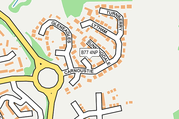 B77 4NP map - OS OpenMap – Local (Ordnance Survey)