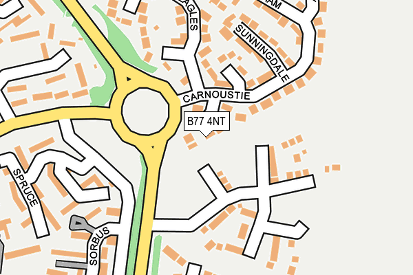 B77 4NT map - OS OpenMap – Local (Ordnance Survey)