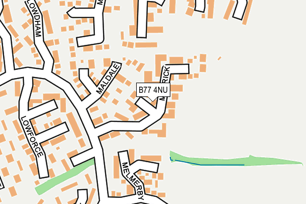 B77 4NU map - OS OpenMap – Local (Ordnance Survey)