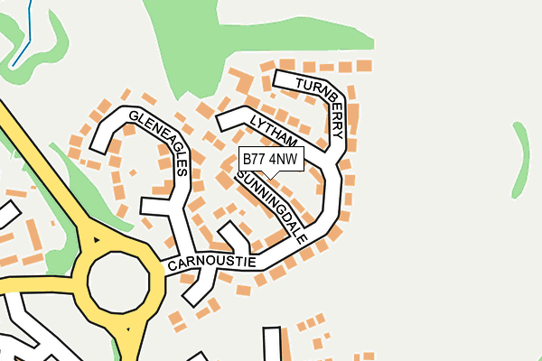 B77 4NW map - OS OpenMap – Local (Ordnance Survey)