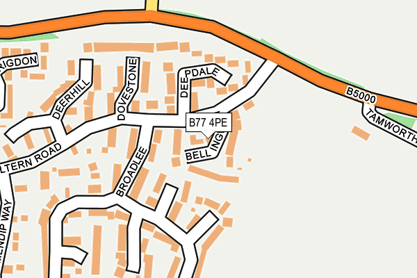 B77 4PE map - OS OpenMap – Local (Ordnance Survey)