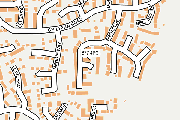 B77 4PG map - OS OpenMap – Local (Ordnance Survey)