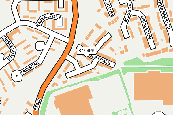 B77 4PS map - OS OpenMap – Local (Ordnance Survey)