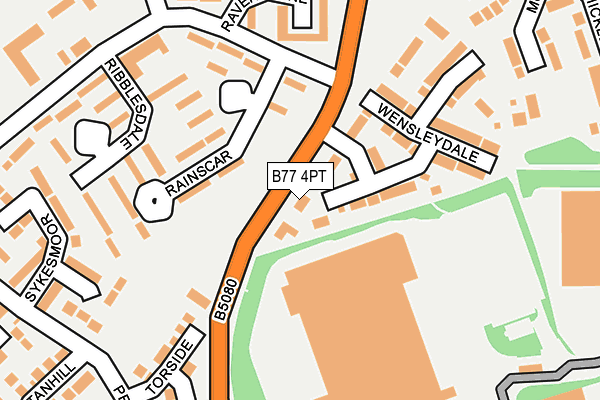 B77 4PT map - OS OpenMap – Local (Ordnance Survey)