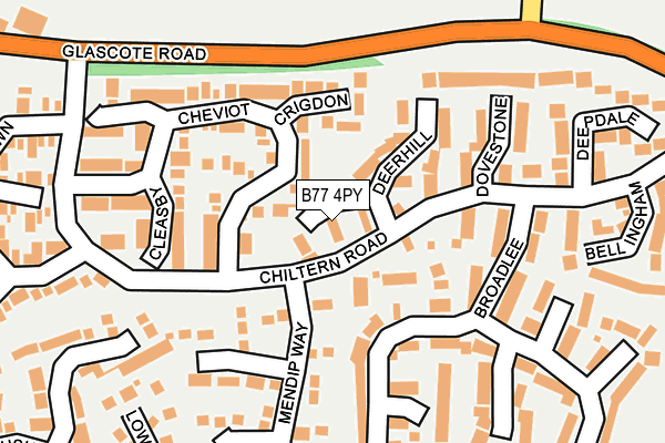 B77 4PY map - OS OpenMap – Local (Ordnance Survey)