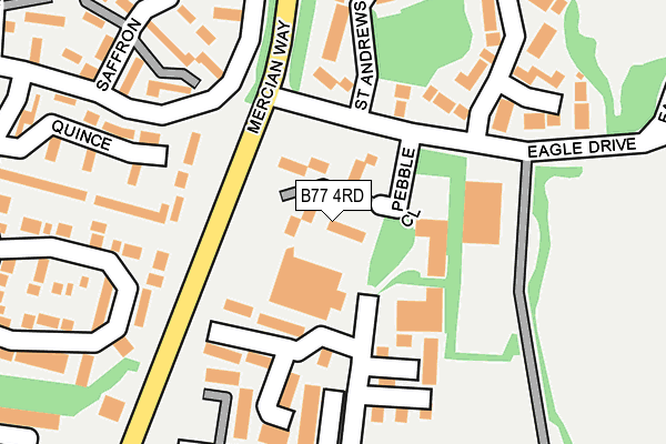 B77 4RD map - OS OpenMap – Local (Ordnance Survey)