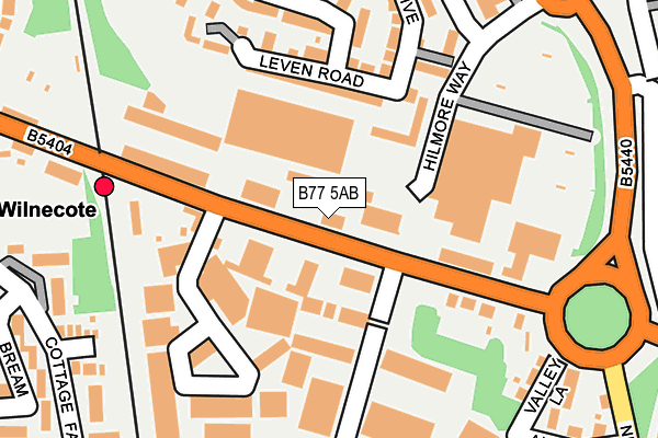 B77 5AB map - OS OpenMap – Local (Ordnance Survey)