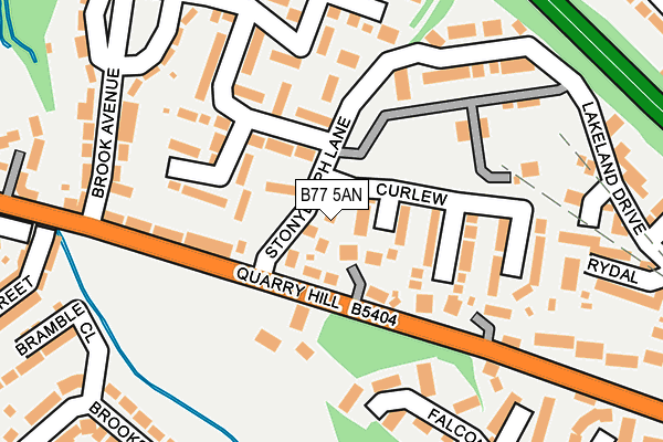B77 5AN map - OS OpenMap – Local (Ordnance Survey)