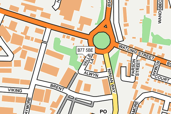 B77 5BE map - OS OpenMap – Local (Ordnance Survey)