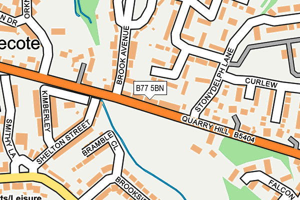 B77 5BN map - OS OpenMap – Local (Ordnance Survey)