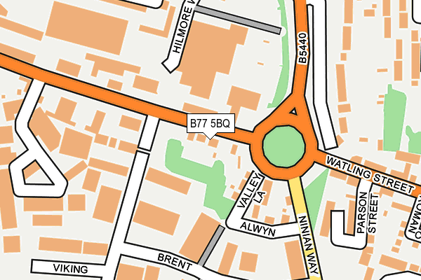 B77 5BQ map - OS OpenMap – Local (Ordnance Survey)