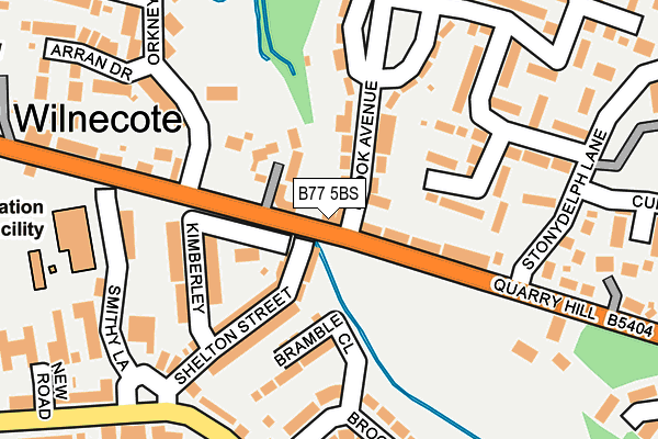 B77 5BS map - OS OpenMap – Local (Ordnance Survey)