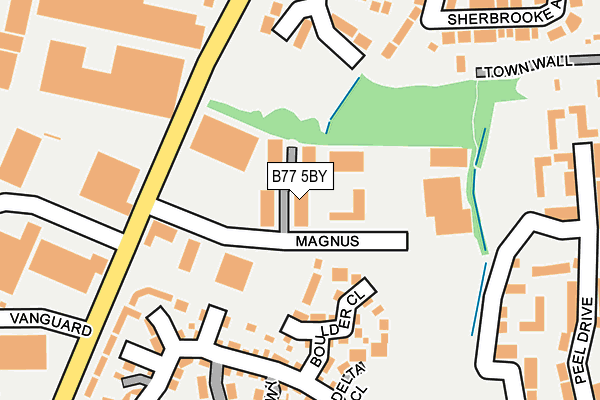 B77 5BY map - OS OpenMap – Local (Ordnance Survey)