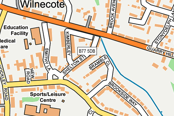 B77 5DB map - OS OpenMap – Local (Ordnance Survey)