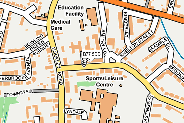 B77 5DD map - OS OpenMap – Local (Ordnance Survey)