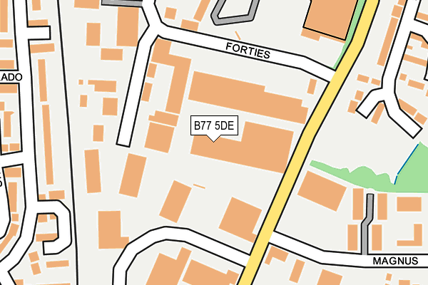 B77 5DE map - OS OpenMap – Local (Ordnance Survey)