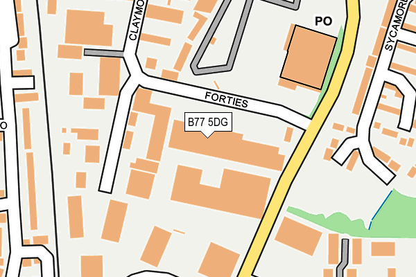 B77 5DG map - OS OpenMap – Local (Ordnance Survey)