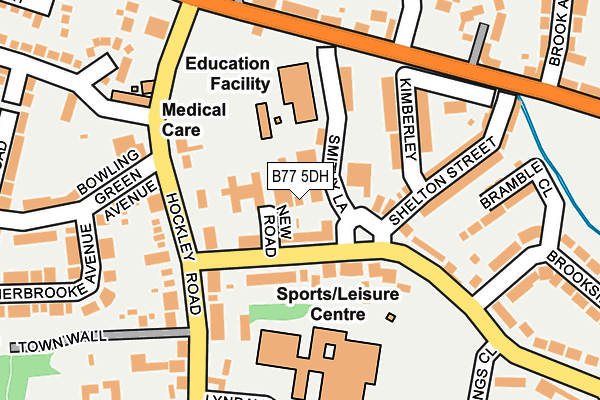 B77 5DH map - OS OpenMap – Local (Ordnance Survey)