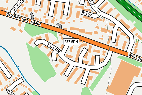B77 5DN map - OS OpenMap – Local (Ordnance Survey)