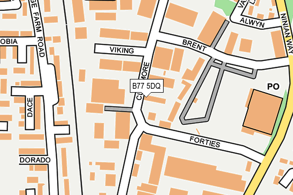B77 5DQ map - OS OpenMap – Local (Ordnance Survey)