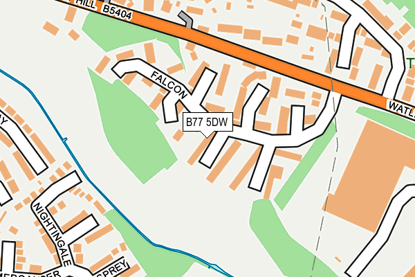 B77 5DW map - OS OpenMap – Local (Ordnance Survey)