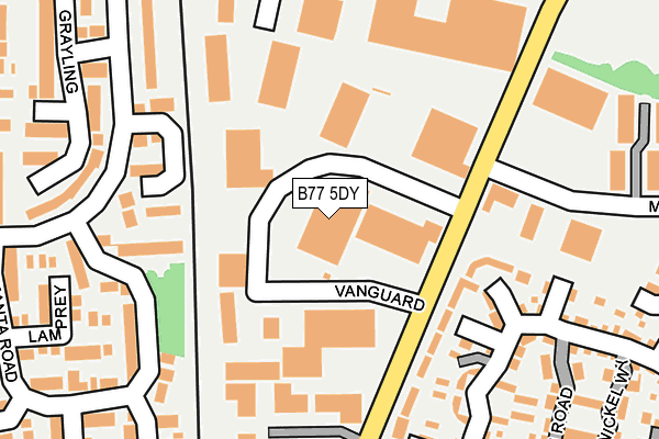 B77 5DY map - OS OpenMap – Local (Ordnance Survey)