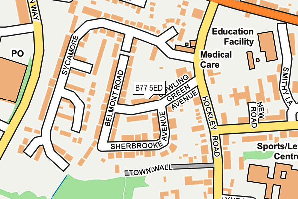 B77 5ED map - OS OpenMap – Local (Ordnance Survey)