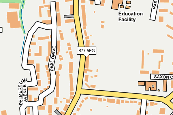 B77 5EG map - OS OpenMap – Local (Ordnance Survey)