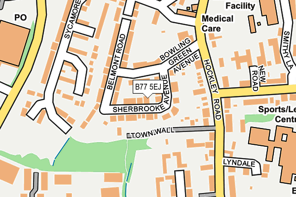B77 5EJ map - OS OpenMap – Local (Ordnance Survey)