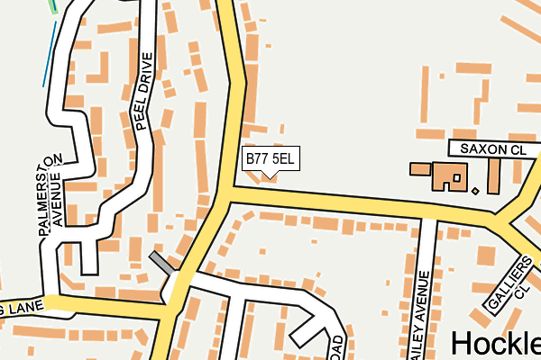 B77 5EL map - OS OpenMap – Local (Ordnance Survey)