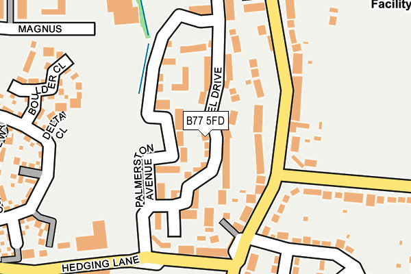 B77 5FD map - OS OpenMap – Local (Ordnance Survey)