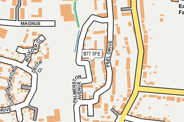 B77 5FE map - OS OpenMap – Local (Ordnance Survey)