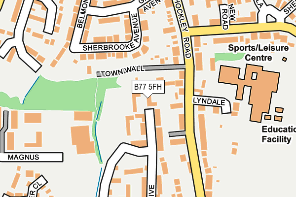 B77 5FH map - OS OpenMap – Local (Ordnance Survey)