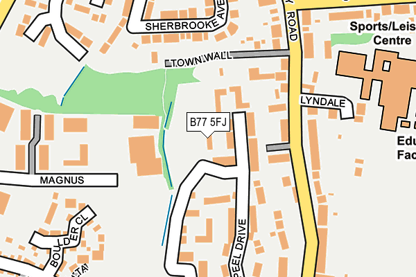 B77 5FJ map - OS OpenMap – Local (Ordnance Survey)