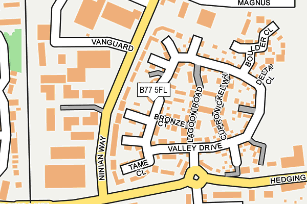 B77 5FL map - OS OpenMap – Local (Ordnance Survey)