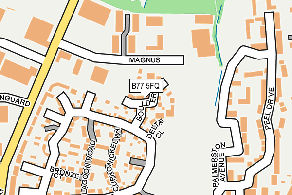 B77 5FQ map - OS OpenMap – Local (Ordnance Survey)