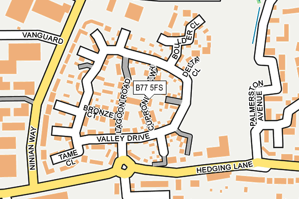 B77 5FS map - OS OpenMap – Local (Ordnance Survey)