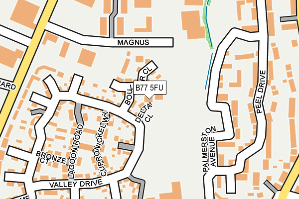 B77 5FU map - OS OpenMap – Local (Ordnance Survey)