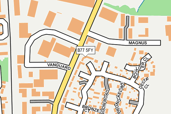 B77 5FY map - OS OpenMap – Local (Ordnance Survey)