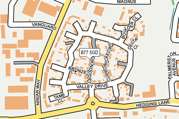 B77 5GD map - OS OpenMap – Local (Ordnance Survey)